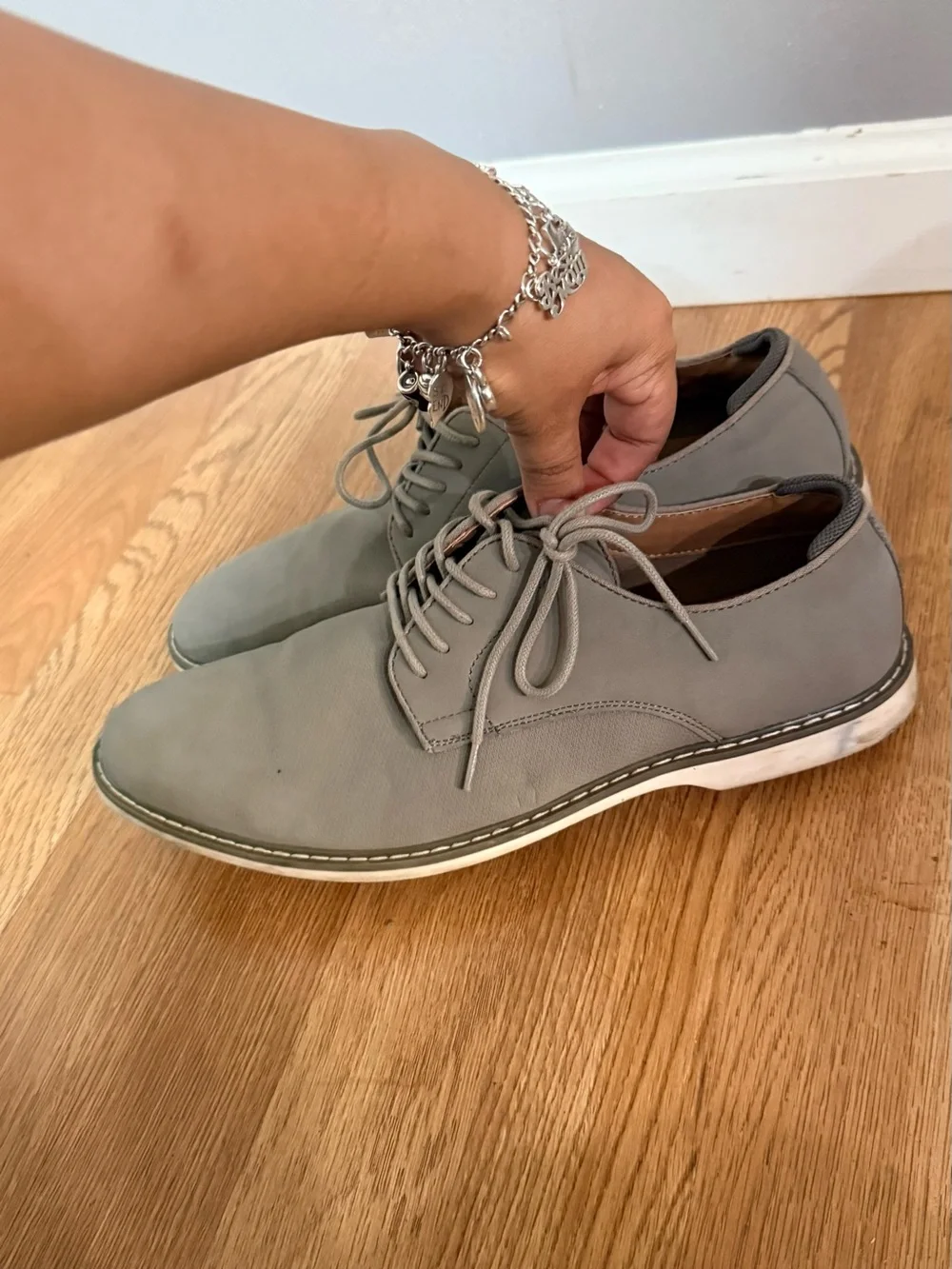 Goodfellow & Co Gray Lace-Up Derby Shoes